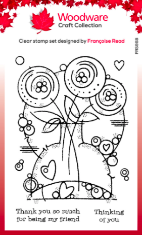 Woodware Clear Stamp Set - Round Blooms - A6