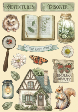 Stamperia Herbarium Silvae Collection - A5 Coloured Wooden Shapes - AI KLSP191