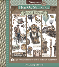 Stamperia Voyages Fantastiques Rub on Selection - 20.5x23 cm - 6 pages