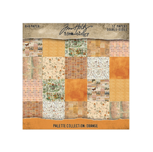 Tim Holtz Idea-ology - Palette Paper Collection: Orange Paper Pad -8"x8" - 200 GSM