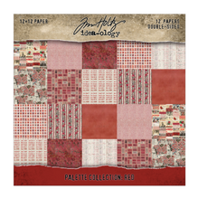 Tim Holtz Idea-ology - Palette Paper Collection: Red Paper Pad -12"x12" - 200 GSM