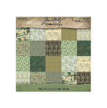 Tim Holtz Idea-ology - Palette Paper Collection: Green Paper Pad -8"x8" - 200 GSM