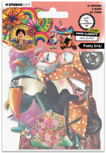 Studio Light - Art by Marlene - 32 Luxury Paper Elements - Funny Birds - ABM-25-PE25