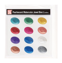 Kuretake Pearlescent Watercolour Jewel Box Paints - 12 colour palette