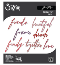 Sizzix by Tim Holtz - Thin Lits Die - Love (7 pieces)
