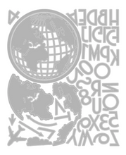 Sizzix by Tim Holtz - Thin Lits Die - Vault World Travel - 45 pieces