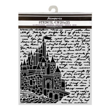 Stamperia - Wonderland Collection - Mixed MediaArt Thick Stencil - Castle - 20cm x 25cm