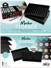 Studio Light - Marker Storage - 4 Stackable Storage Trays for 48 markers