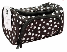 Studio Light - Pencil Case Storage - (220 x 115 x 120mm) - Black with White Flowers