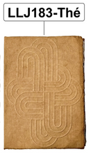 Lamali Mandana Notebook – (Thé/Tea Cover with White Pages) 72 Pages (15x21cm)