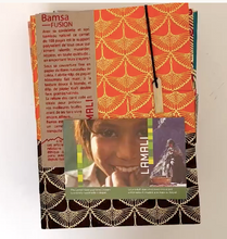Lamali Bamsa Fusion Notebook – (Orange & Black with Gold Pattern) 108 Pages (15x21cm)