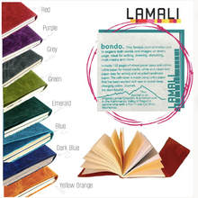 Lamali Carnet Bondo Glass Paste Travel Notebook – (Orange) 132 Pages (15x21cm)