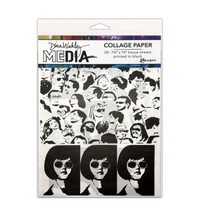Dina Wakley MEdia Collage Paper - Bold - Pack of 20