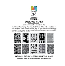Dina Wakley MEdia Collage Paper - Bold - Pack of 20