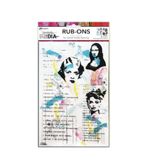 Dina Wakley MEdia Rub-Ons - On Their Mind - 2 Sheets
