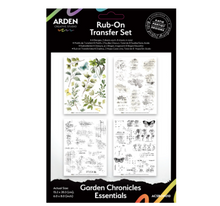 Arden Creative Studio Garden Chronicles Essentials 6x8 Inch Rub-On Transfer Set by Katie Pertiet