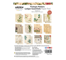 Arden Creative Studio Vintage Makers Ledger Essentials 6x8 Inch Paper Pad by Katie Pertiet