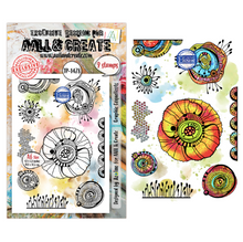 AALL & Create - Graphic Coquelicots - Lovely Couleurs - A6 Stamp Set - TP-1478