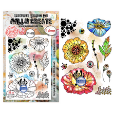 AALL & Create - Lovely Coquelicots - Lovely Couleurs - A6 Stamp Set - TP-1479