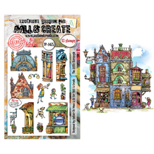 AALL & Create - The Little Borough - Dreamtropolis - A6 Stamp Set - TP-1475