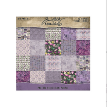 Tim Holtz Idea-ology - Palette Paper Collection: Purple Paper Pad -8"x8" - 200 GSM