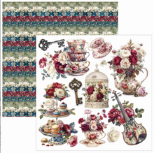 Ciao Bella - Bohemian Burgundy Collection - Fussy Cut Pad (6"x6")