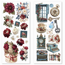 Ciao Bella - Bohemian Burgundy Collection - Art Stickers Transparent Adhesive Sheets - Pack of 5