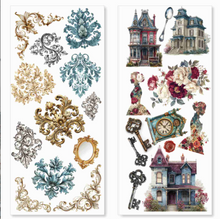 Ciao Bella - Bohemian Burgundy Collection - Art Stickers Transparent Adhesive Sheets - Pack of 5