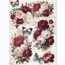 Ciao Bella - Bohemian Burgundy Collection - Rice Paper A5 MIXED 8 PACK