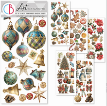 Ciao Bella - Merry & Bright Collection - Art Stickers Transparent Adhesive Sheets - Pack of 5