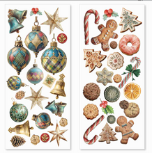 Ciao Bella - Merry & Bright Collection - Art Stickers Transparent Adhesive Sheets - Pack of 5