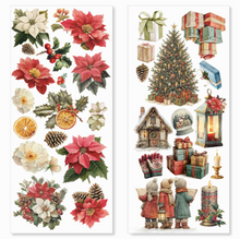 Ciao Bella - Merry & Bright Collection - Art Stickers Transparent Adhesive Sheets - Pack of 5