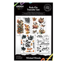 Arden Creative Studio Wicked Woods 6x8 Inch Rub-On Transfer Set by Katie Pertiet