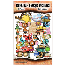 Aall & Create - Creative Ember Designs - Lost Luggage - Ephemera Die-Cuts - A6
