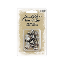Tim Holtz Idea-ology Holiday Bells, 14 Mini Bells (Pre-order)