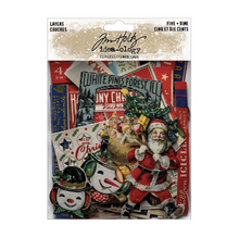 Tim Holtz Idea-ology Layers Five & Dime Christmas Ephemera, 73 Pieces (Pre-order)