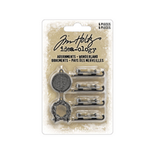Tim Holtz Idea-ology Wonderland Metal Adornments, 6 Pieces (Pre-order)