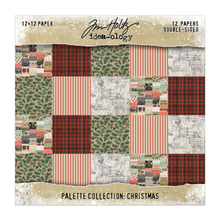 Tim Holtz Idea-ology Christmas Palette Paper Pad, 12 Sheets, 12 × 12 in (Pre-order)