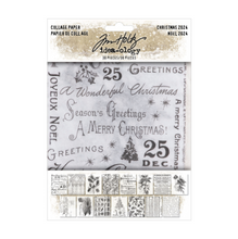 Tim Holtz Idea-ology Christmas Collage Paper, 30 Sheets (Pre-order)