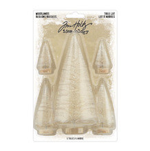 Tim Holtz Idea-ology Woodland Tree Lot, Set of 5 Bottle Brush Trees