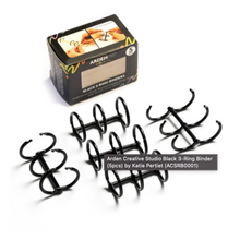 Arden Creative Studio Amber Ledgers Black 3-Ring Binders – Katie Pertiet – Pack of 5 (ACSRB0001)