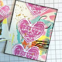 Dina Wakley MEdia Cling Stamps – Filled Hearts (MDR94258)