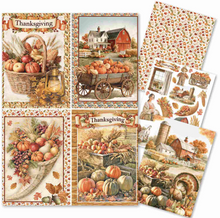Ciao Bella - The Encyclopedia Of All Occasions - Thanksgiving A4 Rice Paper Mixed Pack (4 Sheets) - PRE-ORDER