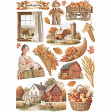 Ciao Bella - The Encyclopedia Of All Occasions - Thanksgiving A4 Rice Paper Mixed Pack (4 Sheets) - PRE-ORDER