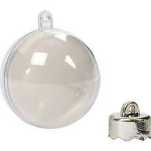 Creativ - 2 Part Large Plastic Christmas Bauble - 13.6cm (pack of 2)