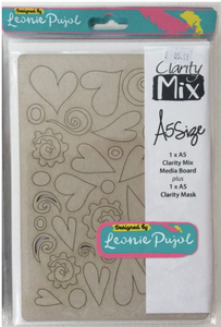 SPECIAL OFFER - ALL 4 DESIGNS for £15 - Clarity Mix A5 Mixed Media Board & A5 Mask Sets by Leonie -