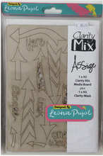 SPECIAL OFFER - ALL 4 DESIGNS for £15 - Clarity Mix A5 Mixed Media Board & A5 Mask Sets by Leonie -