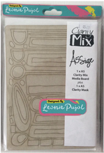 SPECIAL OFFER - ALL 4 DESIGNS for £15 - Clarity Mix A5 Mixed Media Board & A5 Mask Sets by Leonie -