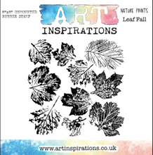 Art Inspirations Rubber Stamps - Nature Prints Collection - designs by Leonie - Leaf Fall - 8" x 8"