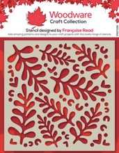 Woodware Stencil by Francoise Read - Modern Leaves - 6" x 6"